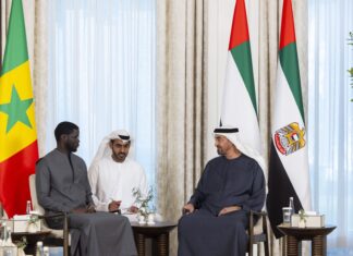 ÉMIRATS ARABES UNIS : SON ALTESSE CHEIKH MOHAMED BIN ZAYED AL NAHYAN REÇOIT BASSIROU DIOMAYE FAYE